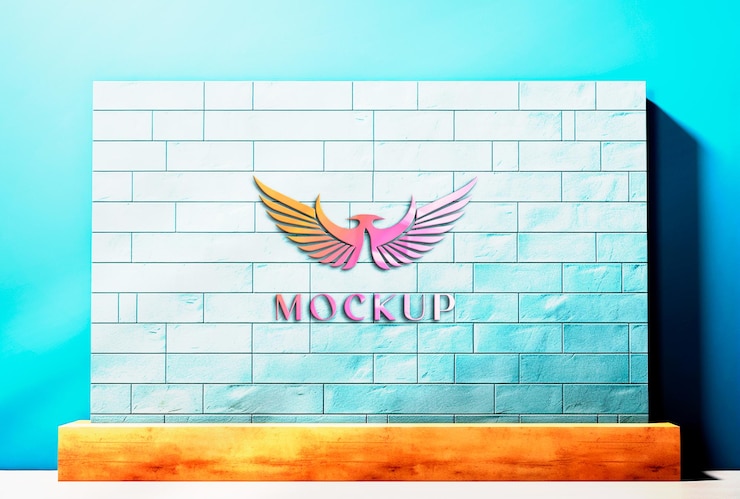 PSD modèle de logo de panneau de marque réaliste