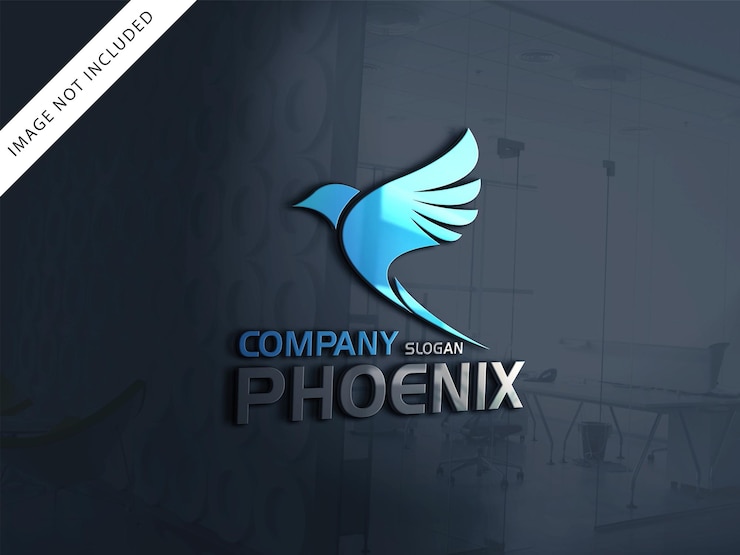 PSD modèle de logo phénix