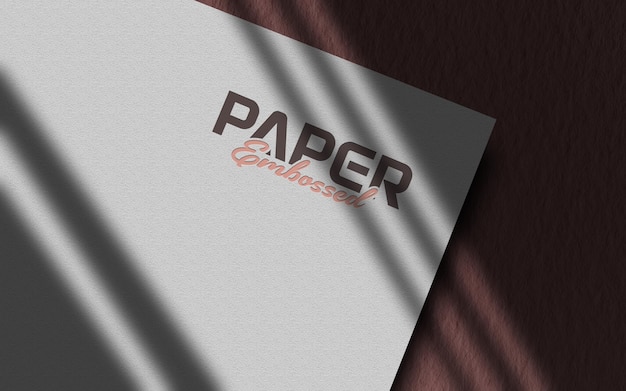 Modèle de logo en relief en papier