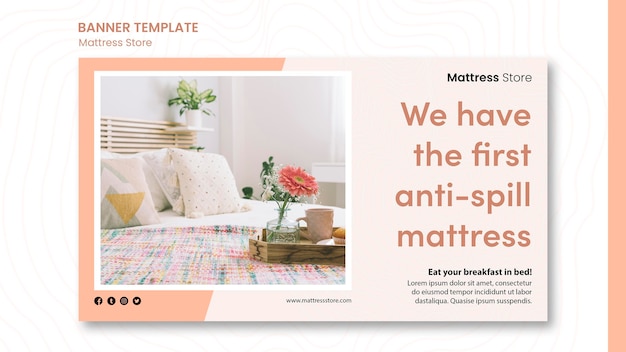 Modèle de magasin de matelas de bannière