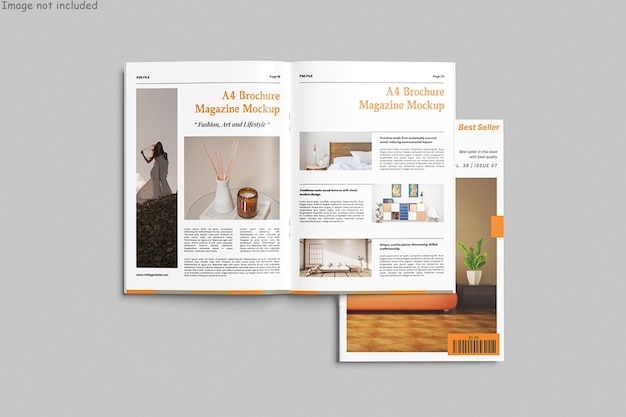 Modèle de magazine de brochure A4