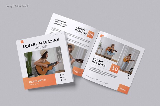 Modèle de magazine carré
