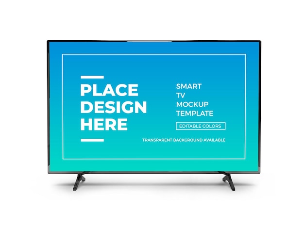 PSD modèle de maquette 3d réaliste smart tv isolé