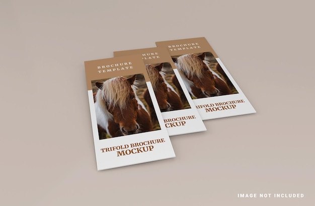 Modèle de maquette de brochure à trois volets réaliste