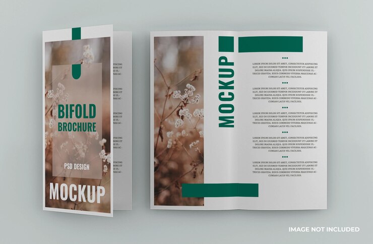 Modèle de maquette de brochure à trois volets réaliste