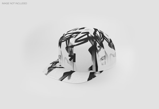 PSD modèle de maquette de casque de baseball à vue latérale avant blanche