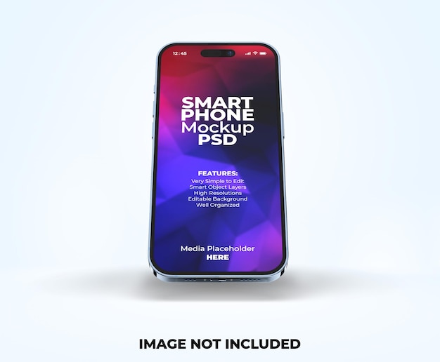 Modèle De Maquette D'écran De Présentation D'application Smartphone Premium Réaliste Avec Fond Transparent