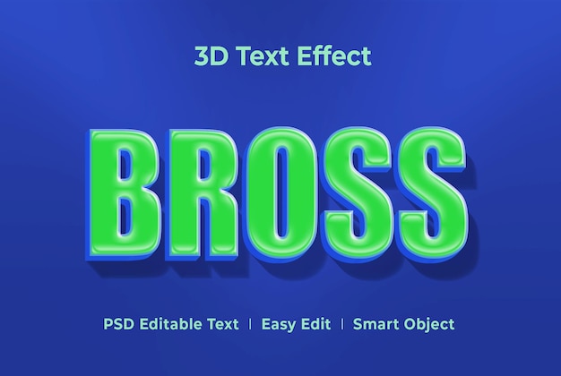 Modèle De Maquette D'effet De Style De Texte Bross 3d Premium