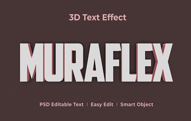 Modèle De Maquette D'effet De Style De Texte Muraflex 3d Premium