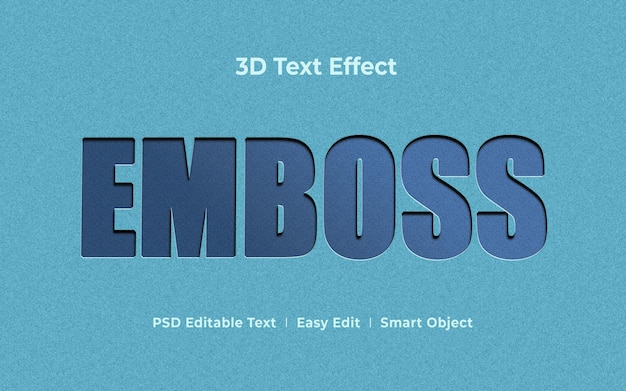 modèle de maquette d'effet de texte 3d en relief
