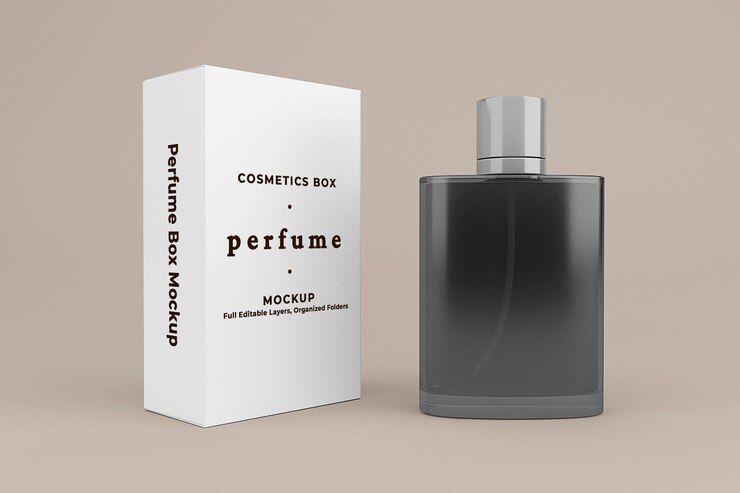 Modèle de maquette d'emballage de boîte de parfum