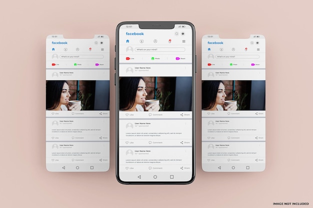 Modèle De Maquette D'interface Mobile Facebook