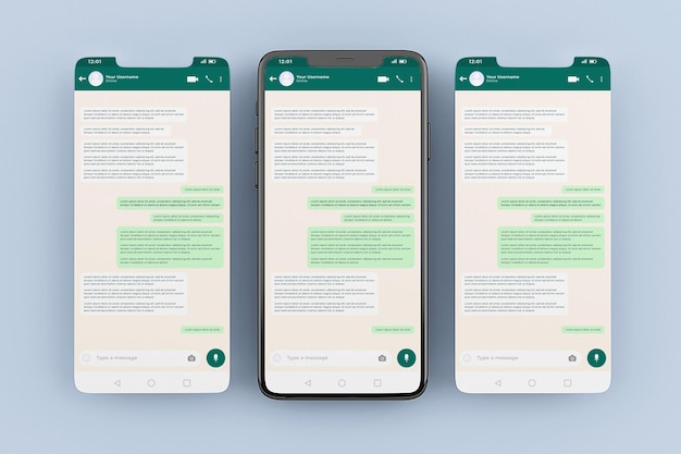 Modèle De Maquette D'interface Mobile Whatsapp