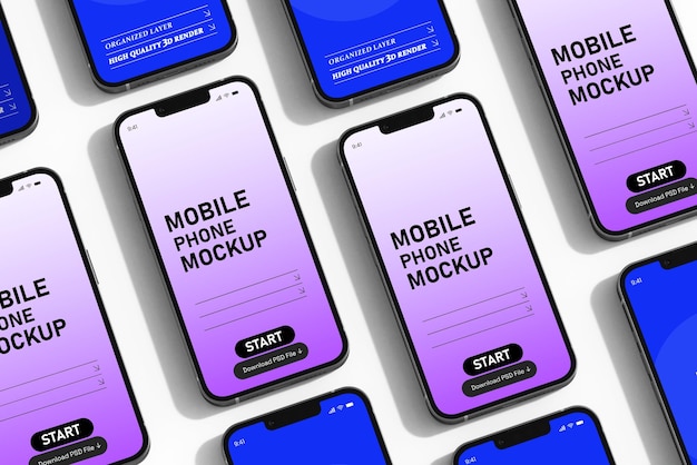 Modèle de maquette d'iPhone en format PSD