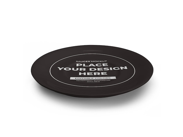 Modèle De Maquette De Plat De Soucoupe Isolé