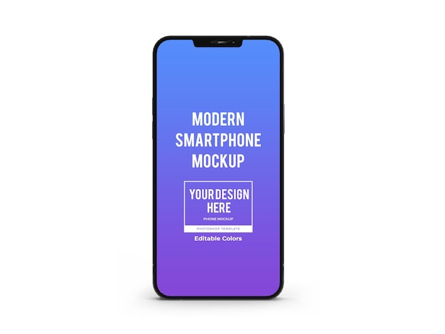 Modèle De Maquette De Smartphone Moderne Réaliste Isolé