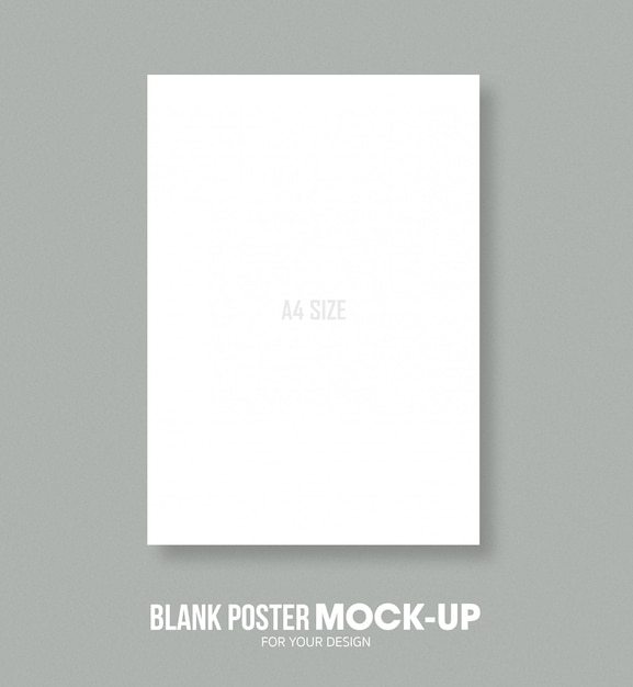 Modèle de maquette taille affiche blanc a4