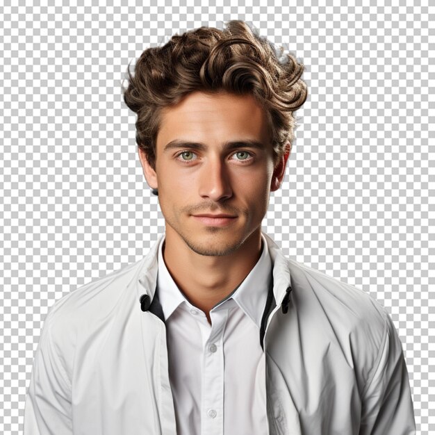 PSD modèle masculin fond blanc psd png