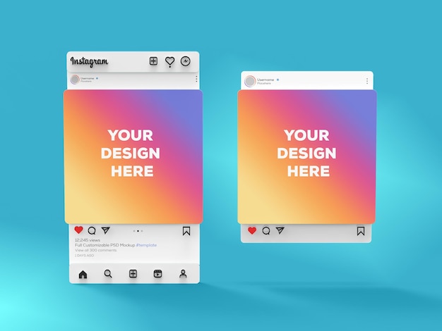 modèle de média social pour instagram