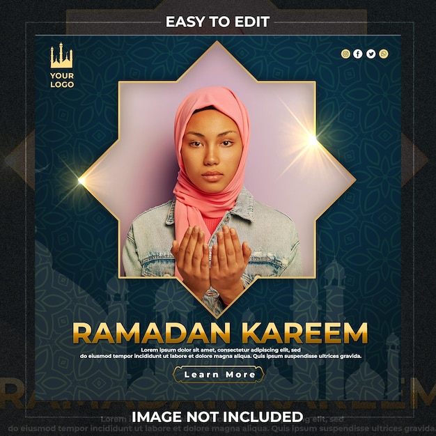 Modèle De Médias Sociaux Du Ramadan