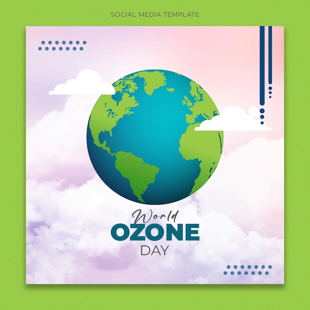 Modèle De Médias Sociaux De La Journée Mondiale De L'ozone Pour Le Flux De Messages Instagram