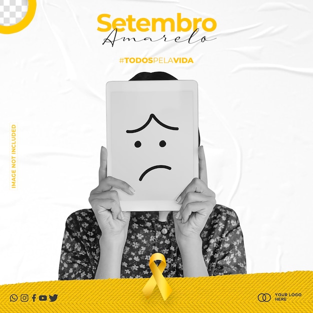 PSD modèle de médias sociaux prévention du suicide septembre jaune brésil setembro amarelo au brésil