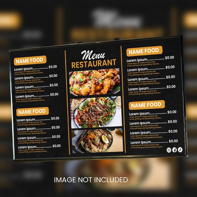 Modèle de menu Design numérique de télévision