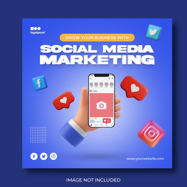 Modèle de message d'agence de marketing numérique et de médias sociaux d'entreprise