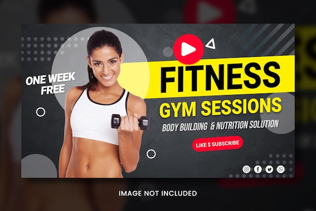 Modèle de miniature de fitness sur Youtube