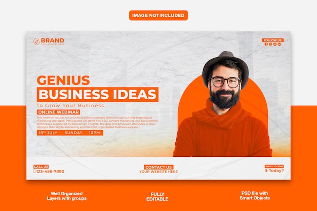 Modèle de miniature YouTube pour une agence de marketing numérique et une entreprise