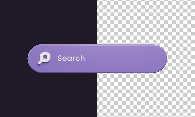 Modèle Minimaliste De Barre De Recherche En Rendu 3d