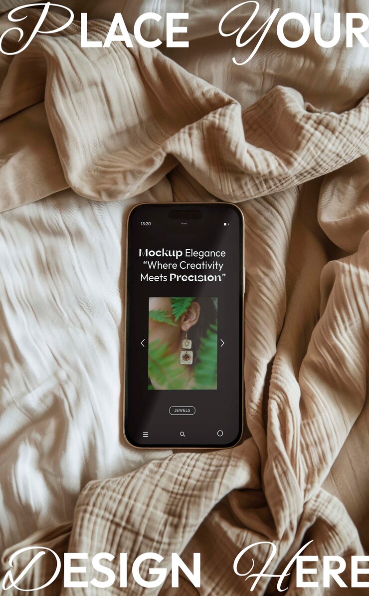 Modèle mobile sur tissu à l'intérieur