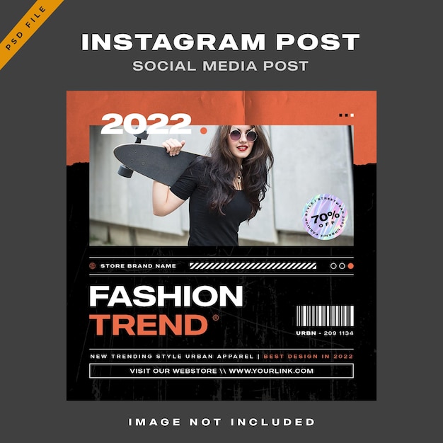 Modèle de mode instagram de style urbain