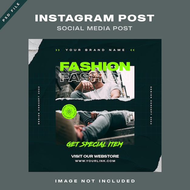 PSD modèle de mode instagram de style urbain