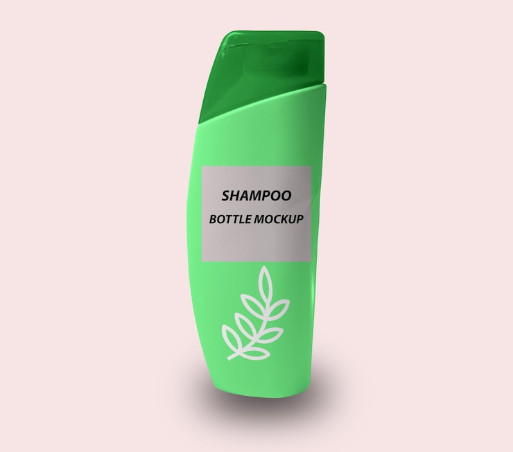 PSD modèle de modèle de conception de bouteille de shampooing