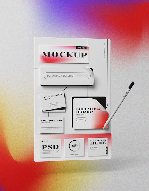 Modèle de navigateur dans le style de glassmorphisme