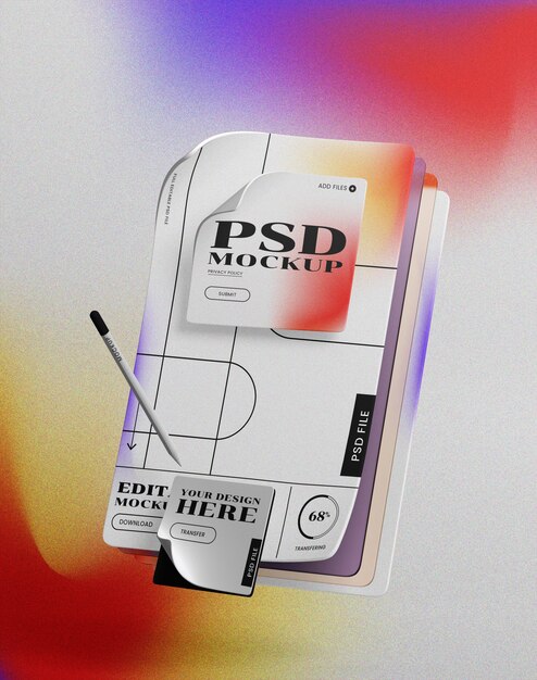Modèle de navigateur dans le style de glassmorphisme