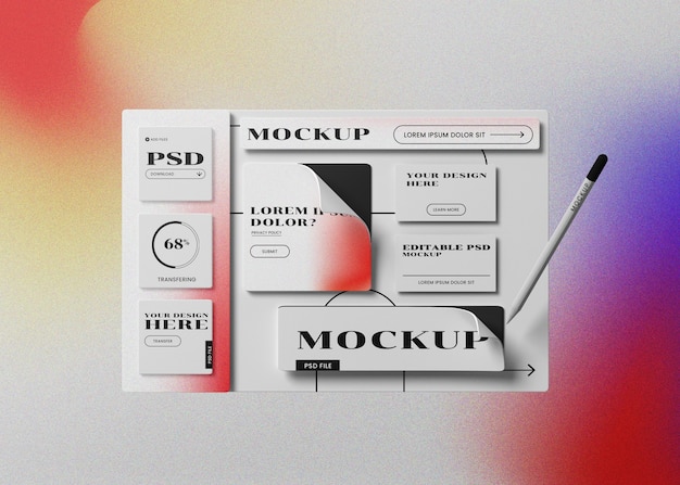 Modèle de navigateur dans le style de glassmorphisme