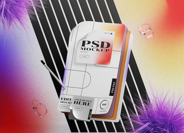 Modèle de navigateur dans le style de glassmorphisme