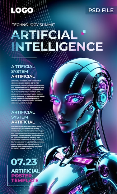 Modèle De Page D'atterrissage D'intelligence Artificielle