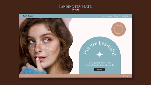 Modèle de page de destination beauté