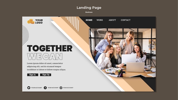 Modèle de page de destination commerciale