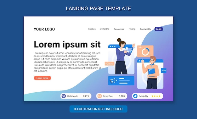 Modèle de page de destination polyvalente