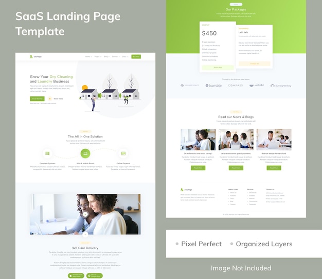 Modèle de page de destination Saas