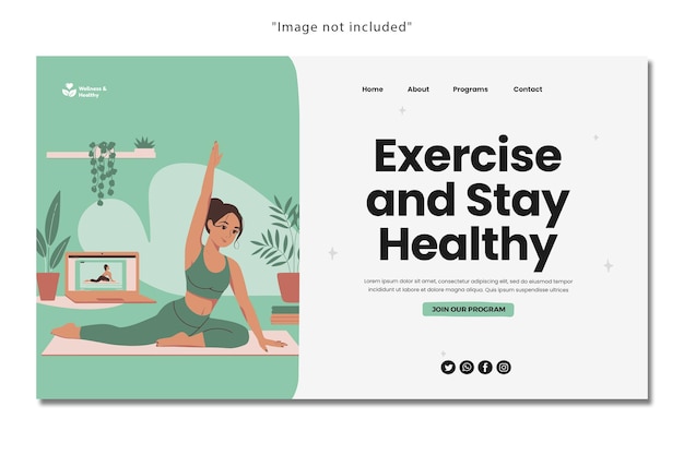 Modèle de page de destination sport avec photo