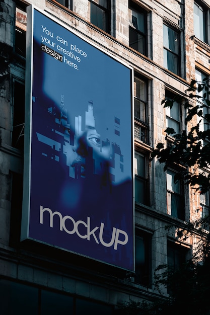 Modèle de panneau d'affichage urbain en plein air