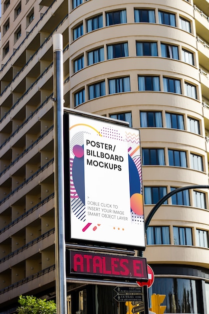 Modèle de panneau d'affichage urbain