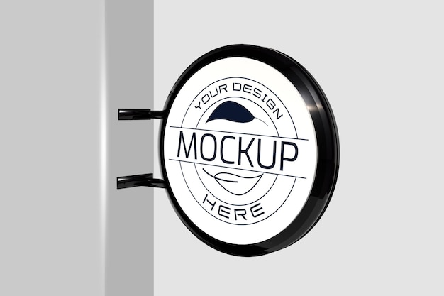Modèle de panneau rond monté sur le mur