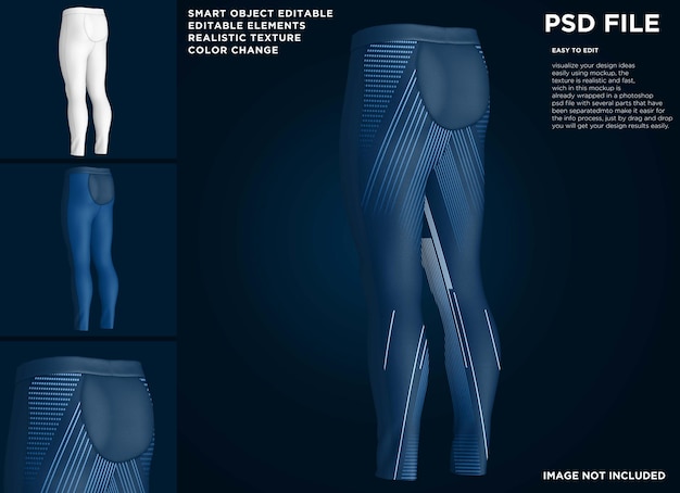 PSD modèle de pantalon à vélo long