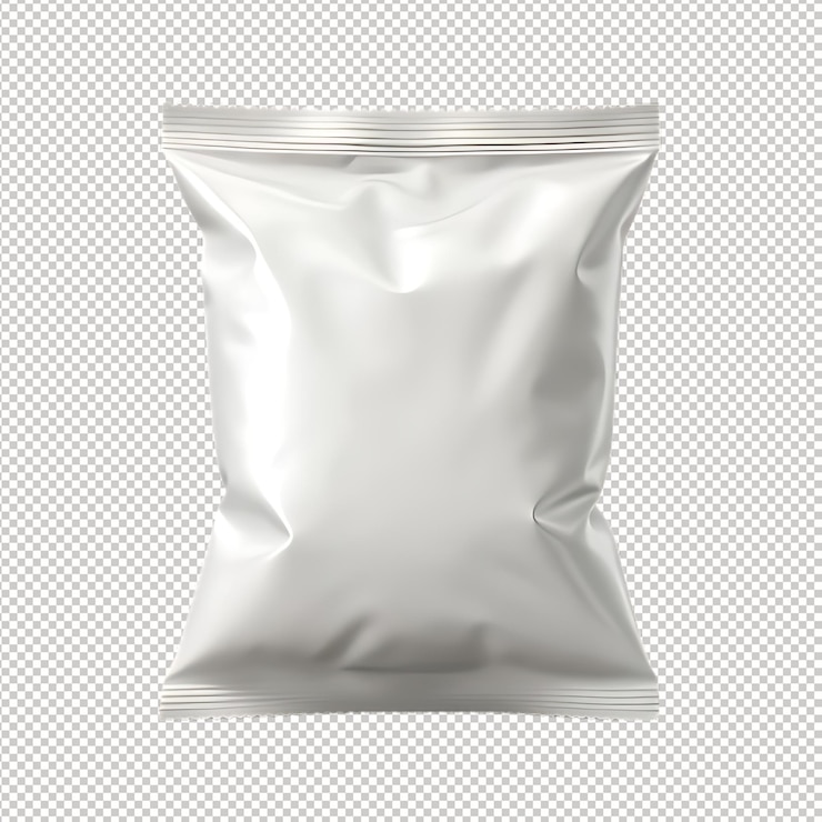 PSD modèle de paquet de puces en blanc